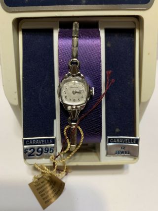 Nos Vintage Caravelle Bulova 17j Women’s Wrist Watch