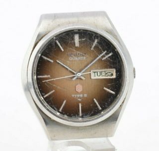 J893 Vintage Seiko Type Ii Analog Quartz Watch 4623 - 8010 Jdm Japan 94.  1