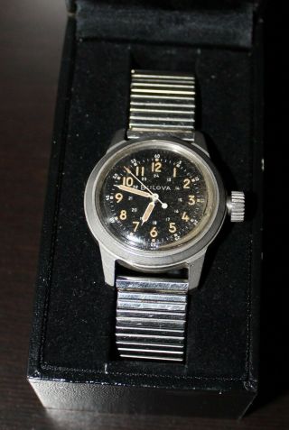 Vintage Bulova - U.  S Military Issued Wrist Watch Type A 17a Spec.  Mil - W - 6433a