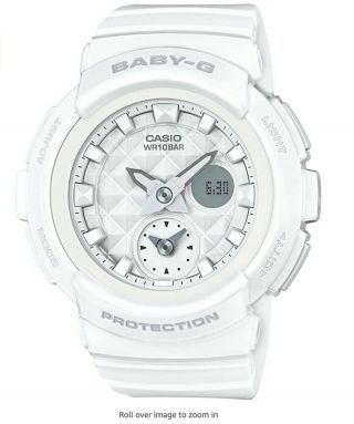 Casio Baby G Bga - 195 - 7adr,  White Watch,  Analog - Digital,