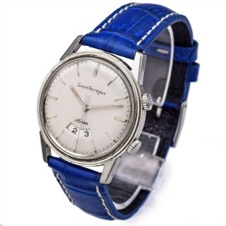 Vintage Girard Perregaux Alarm 17 Jewels Men ' s Hand Wind Watch 34.  5 mm 2