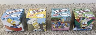 Complete Set Of Four 2002 Burger King Simpsons Talking Watches In Boxes