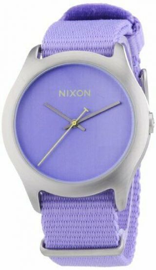 Nixon Purple Dial Nylon Textile Quartz Womens Watch A348 - 1366