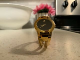 Movado Gold Tone Watch Sapphire Crystal 88 E4 1842
