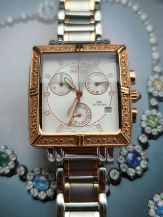 Invicta Swiss Chronograph Watch Diamond Bezel Model No.  5380 Sapphire Coated
