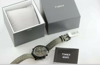 Timex Waterbury Camouflage Black Date GMT Textile/Leather Strap TW2R43200D7 3
