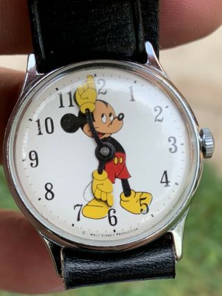 Vintage - Walt Disney Productions - Mickey Mouse Watch - 1970’s Timex
