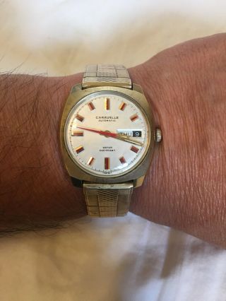 Vintage Caravelle Automatic Day&date Gold Plated Men Watch