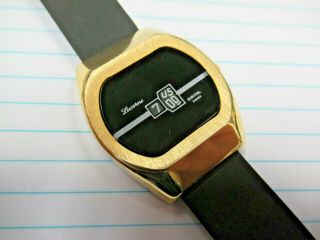 Minty Vintage Swiss Lucerne Digital Watch Jump Hour Wristwatch Agon Chronomatic