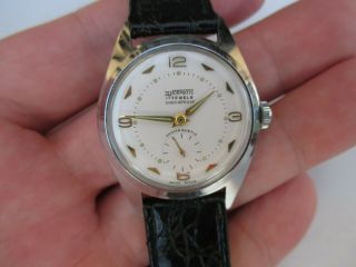 Vintage RARE Swiss mens automatic wrist watch TENOR TENORMATIC BREV,  DEM BUMPER? 3