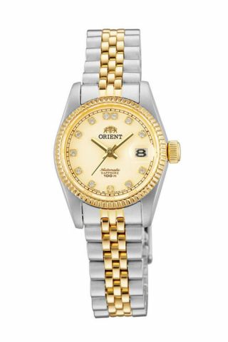 Orient Oyster Diamond Accent Nr16002c Ladies Watch Made In Japan
