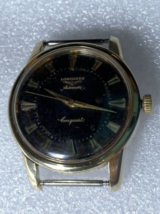 Vintage Longines Conquest 1950’s Automatic Men’s Watch 9002 Gold Capped 19as