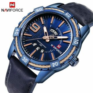 Naviforce® Men Quartz Watches Top Luxury Brand Men Leather Gold Watch Men 