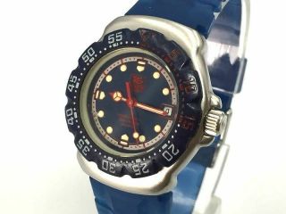 Tag Heuer Watch 370.  508 Formula 1 Blue Quartz St.  Steel Date T1600