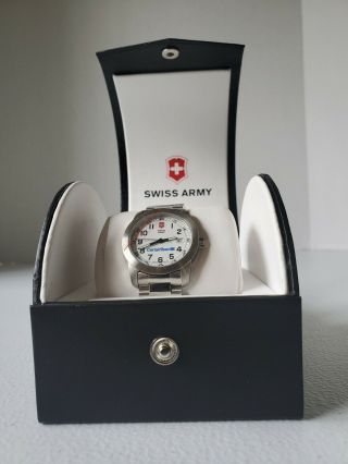 Swiss Army Victorinox Ladies Stainless Steel Watch.  & Has A Battery.