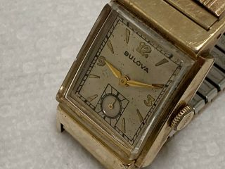 Wristwatch Bulova 21 J Cal 8ac Usa 10 K Gold Filled Case