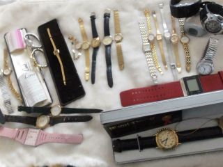 Joblot Of Watches Certina Seiko Timex Vintage Modern & Spares Repair