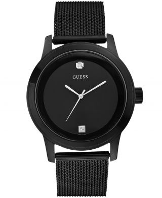 Guess Black Dial Black Ion - Plated Mesh Men 