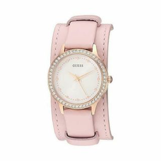 Guess Womens Analogue Quartz Watch With Leather Strap U1150l3