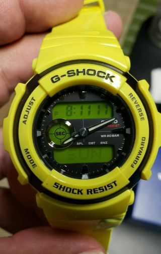 Casio G - Shock 3750 Watch Black Yellowjacket / - 20bar G - 300sc Battery G Shock