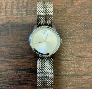 Movado Bold Watch 3600241 Silver Stainless Steel Mesh Band Silver Case Dial 36mm