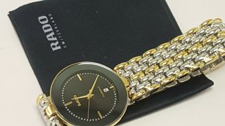 Rado Florence Quartz Date Men Gent Swiss Wrist Watch Eta 955