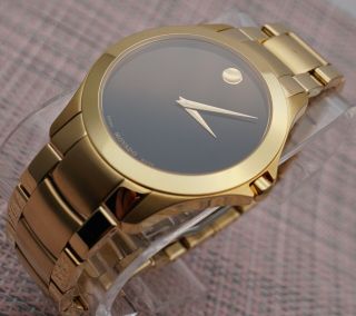 Swiss Movado Masino 18k Gold Plated Stainless Steel Model 0607034 Men 