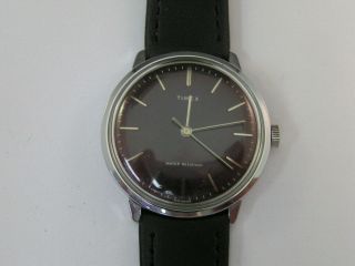 Vintage Timex Watch Purple Tropic Dial 1960 