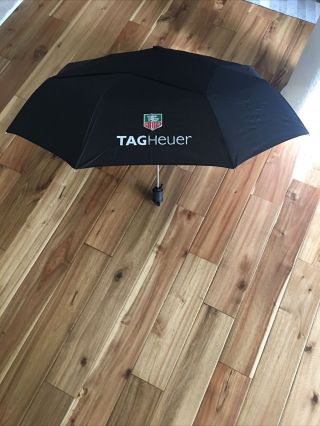 Rare Tag Heuer Black Umbrella Collapsable.