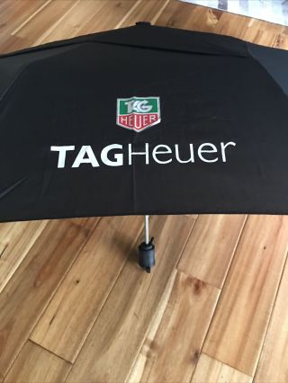 RARE TAG Heuer Black Umbrella Collapsable. 2