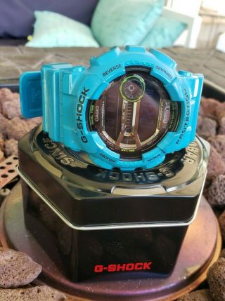 Casio G - Shock Blue 3400 Gd - 110 - 2 Watch With Case Battery Gd - 110 G Shock
