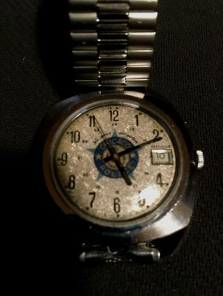 VINTAGE CHICAGO POLICE WRISTWATCH CARAVELLE by BULOVA 2
