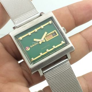 Vintage Rado Manhattan Automatic D/d Swiss Made 35mm Mens Wrist Watch A8430
