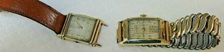 2 - Vintage Hamilton Mens Wrist Watches 14k Gold Filled Repair Or Parts