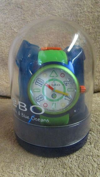 Gebo Green Earth & Blue Oceans Wrist Watch - Aluminum Leaf - Save The Earth (b 18)
