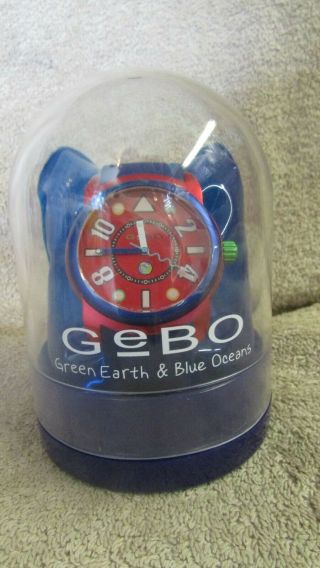 Gebo Green Earth & Blue Oceans Wrist Watch - Alum Fire - Save The Earth (b 31)