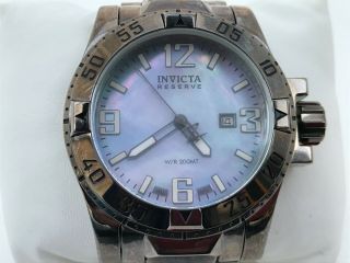 Invicta Reserve Men Watch Swiss Made Mother Of Pearl Face Date Calendar Wr 20atm