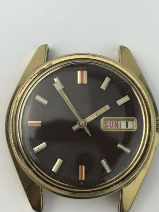Mens Vintage Seiko Automatic 17 Jewels Wristwatch w/Day & Date 7006 - 8007 2