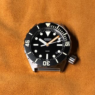 Online.  Armida A1 42mm Steel Black Dial Watch W/ Seiko Nh35 Automatic