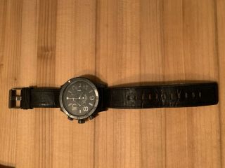 Nixon The 48 - 20 Black - Tone Dial Ss Leather Chrono Quartz Male Watch A363 - 1886