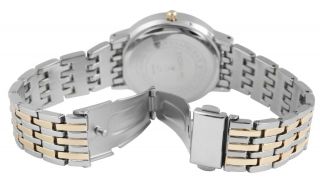 Excellanc Damenuhr Weiß Gold Silber Strass Analog Quarz Armbanduhr X1800125005 3