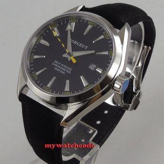 polisehd 41mm corgeut black dial sapphire glass miyota Automatic mens Watch C131 3