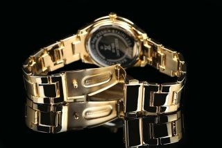 Damenuhr Quarz Armbanduhr Gold Bling glitzer Steinchen Leopard Luxus 1508/003 3