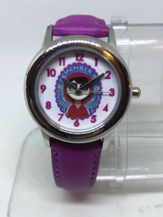 Disney Women’s Coco Silver Tone Purple Leather Analog Watch 53