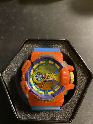 Rare Casio G - Shock Watch Ga 400 5398 Hyper Colors Orange Aqua Yellow Green