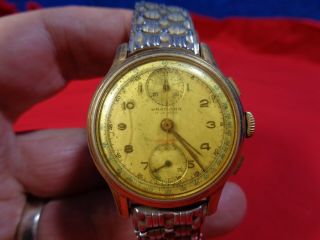Vintage Wakmann 17 Jewels Chronograph Watch
