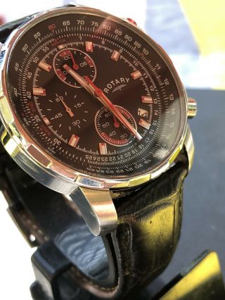 Mens Rotary Chronograph Watch,  Dolphin Standard