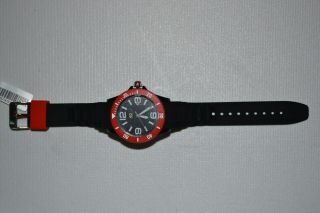 40 Nine Wrist Watch With Black Face,  Red Dial And Black Band,