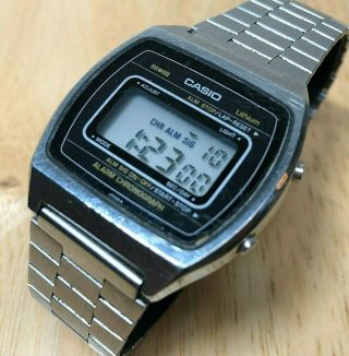 Vintage Casio Japan A851 Mod 108 Men Digital Alarm Chrono Watch Hour Battery