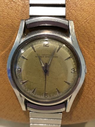 Vintage Croton Nivada Grenchen Waterproof Self Winding Wrist Watch